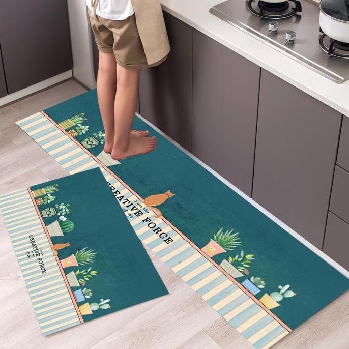 Keset Kaki Anti Slip 2 pcs / Keset Dapur 2 in 1