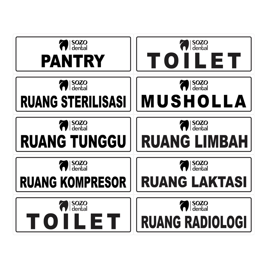 Akrilik Papan Nama Ruangan Tempel, Sign Board Papan Pintu akrilik