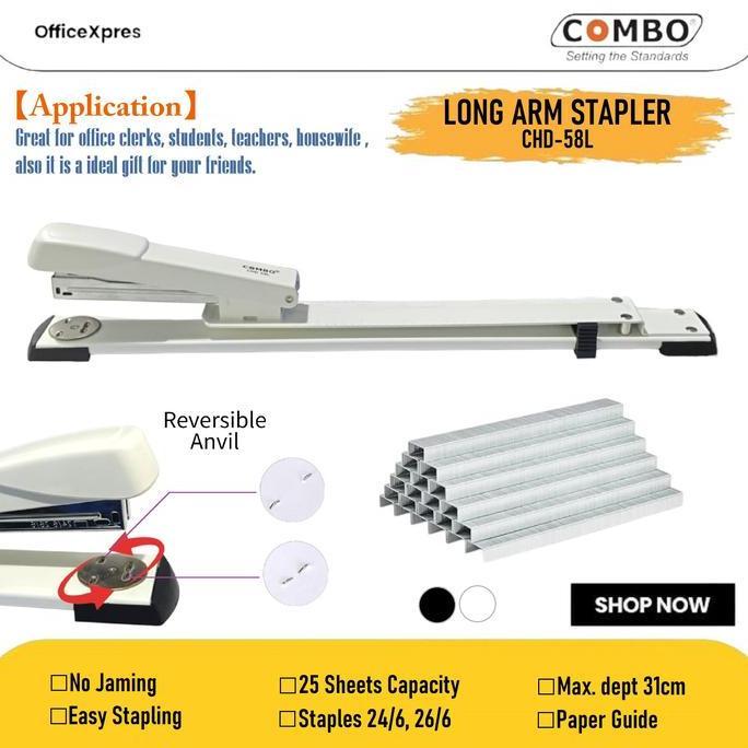Long Arm Stapler CHD-58L / Stapler Jilid Tengah / Stapler Jilid / Alat Staples Jilid / Hekter Jilid 