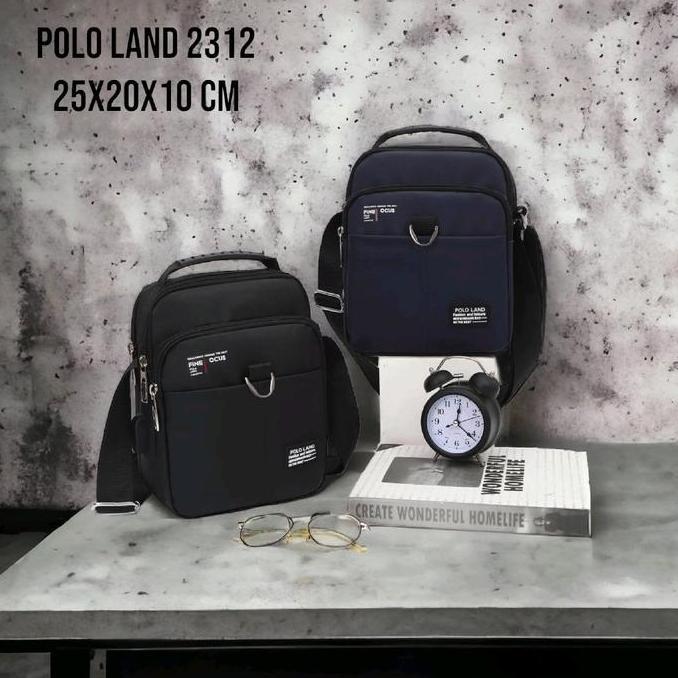 Promo Polo Land Tas Selempang Pria Wanita Bahan Anti Air USB COD