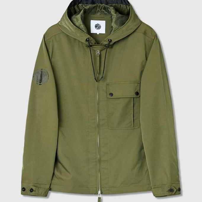 Promo Pretty Green Ridley Nylon Jacket Khaki Original COD