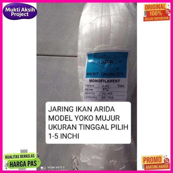 Quality Jaring Ikan Arida 0.20 70Md/80Yds Yoko Ukuran 1 Inch - 5 Inch Jaring Arida Termurah