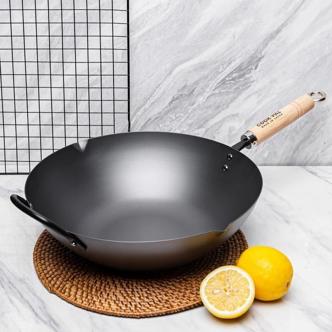 Wajan Jepang YOSHIKAWA Carbon Steel Beijing Wok COOK-PAL MS