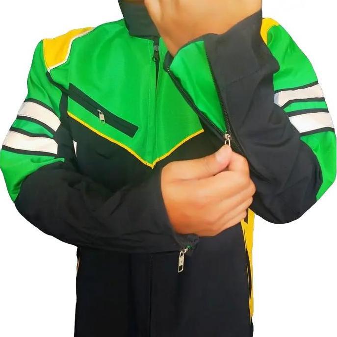 Promo jaket polosan hijau hitam kuning Katun Musim dingin Santai Slim-fitting Panjang Pria Cowok Dew