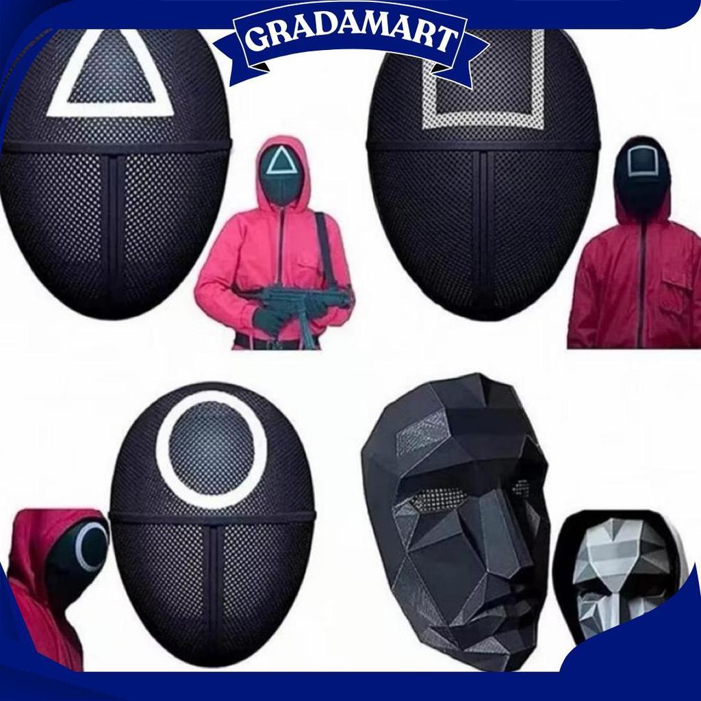 Topeng Squid Game Boss/Kotak/Circle/Segitiga Best Seller