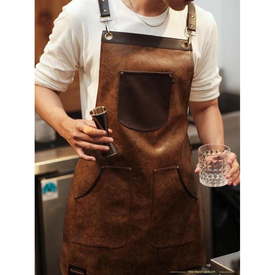 apron barista celemek barbershop celemek waiter celemek cukur rambut apron barber celemek kopi premi