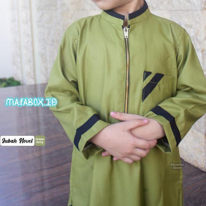 h-4 ad-77 ht-12 Jubah Anak Cowok Polos / Gamis Anak Laki - Laki Bahan Adem NOVEL Sale Berkualitas Be