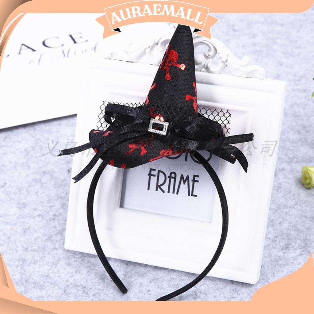 Bando Topi Penyihir Nenek Sihir Hair Band Witch Spider Hairband Halloween Cosplay Gothic Ori