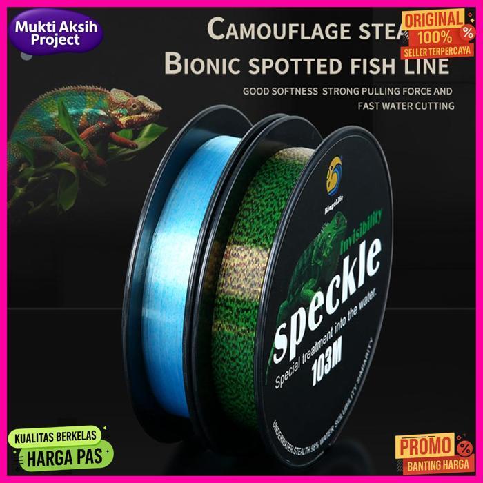 Best Seller Senar Pancing Nilon Speckle Senar Kuat Anti Keriting Mudah Tenggelam 100 Meter Original