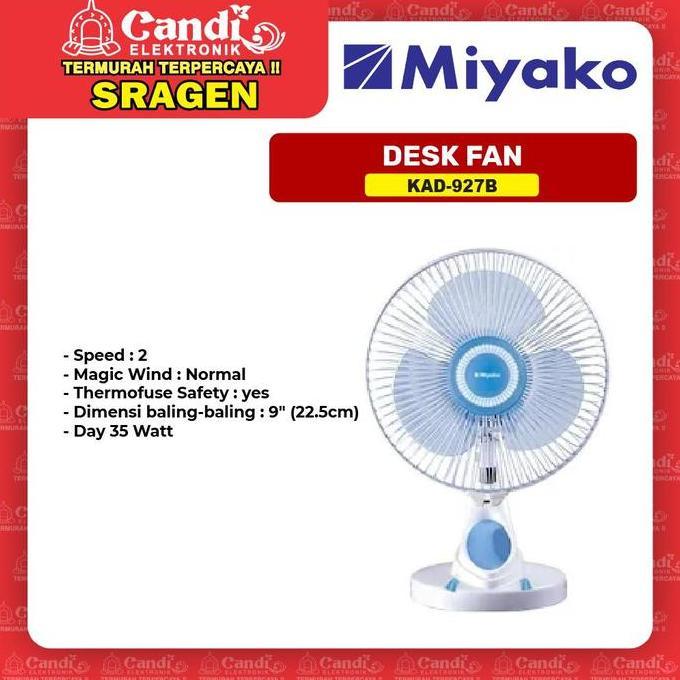 MIYAKO KIPAS ANGIN 2 IN 1 KAD-927B - Candi Elektronik Sragen Fan