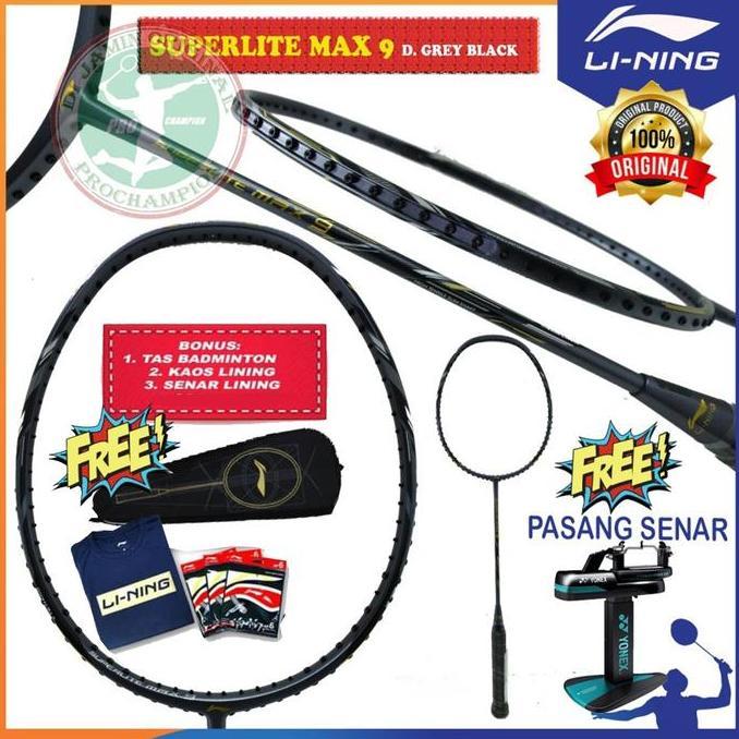 LINING SUPERLITE MAX 9 RAKET BADMINTON ORIGINAL