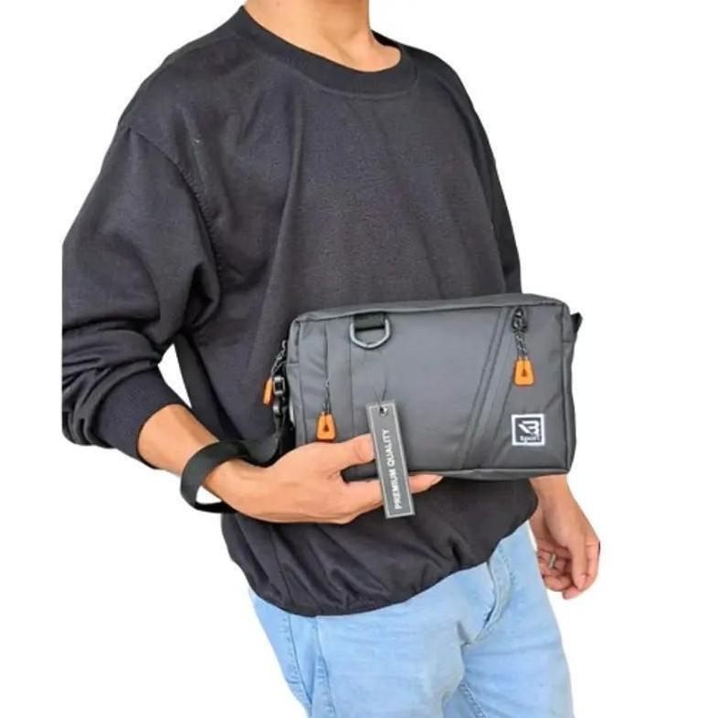 Tas Selempang Pria Handbag Bent Premium Quality Clutch Bag Waterproof Slingbag Genggam Anti Air