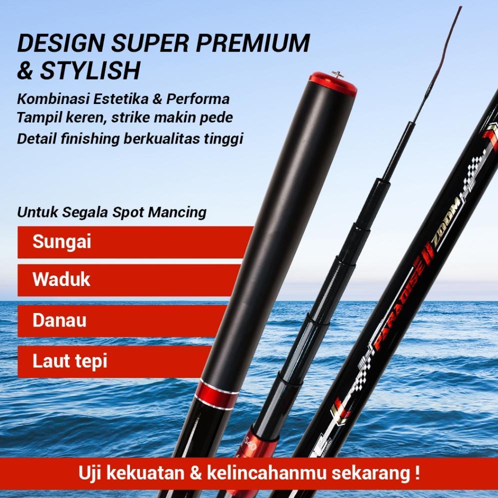 Tegek Pancing Paradise Ii Zoom Dapat 3 Ukuran | Carbon Im8 Zoom System