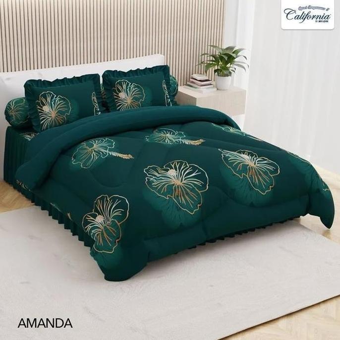 Bed Cover Set California 180X200 Sprei Rumbai (Official My Love)