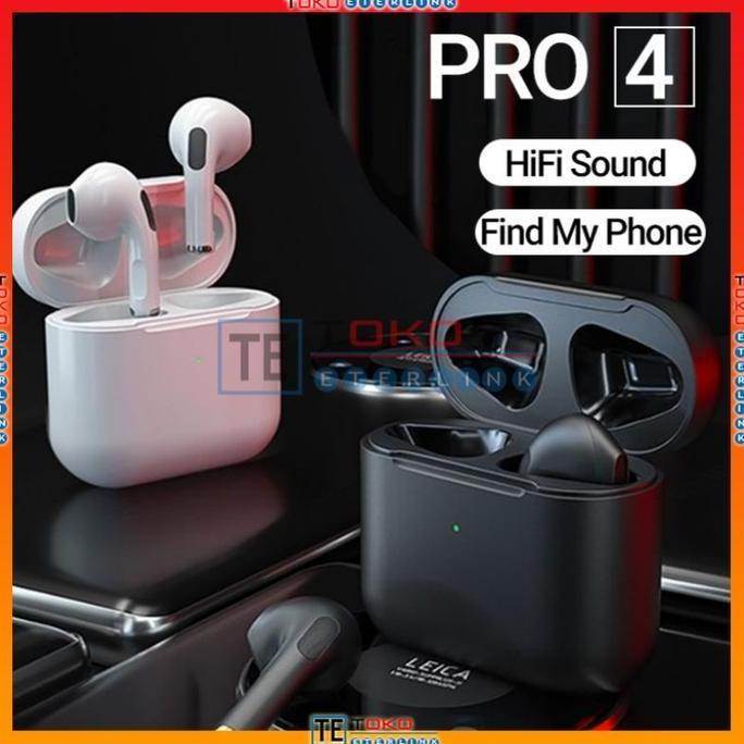 Headset Bluetooth Pro 4 TWS Earphone Bluetooth Headset Earphones