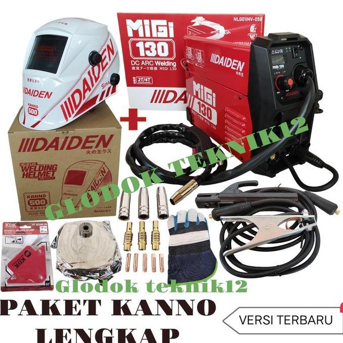Promo Mesin Las Daiden Migi 130 2T/4T Trafolas Daiden Migi 130A Inverter Las Cod