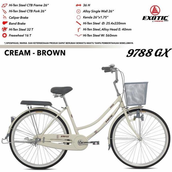 Promo sepeda City Bike CTB 20/24/26" EXOTIC ET-9788 GX Garansi 5 tahun COD