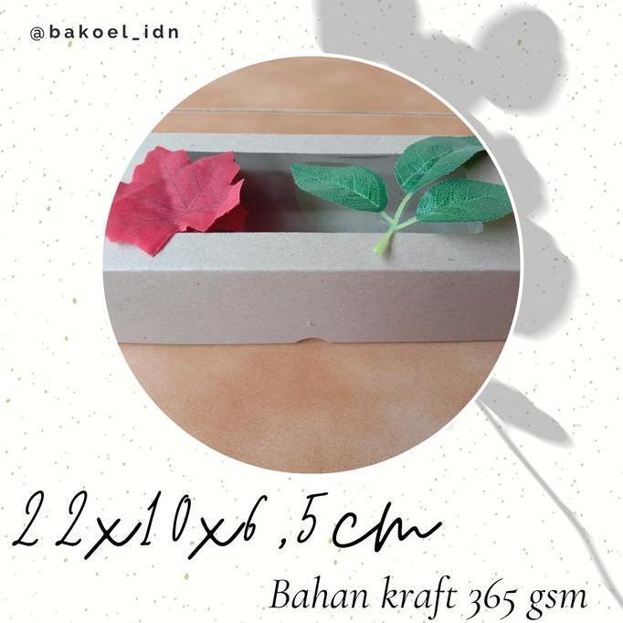 Kardus Box Mika Kraft Laminasi Bolu Gulung Brownies Roti Kue 6,5 cm