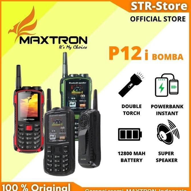 MAXTRON P12i BOMBA ANTENA HP GUNUNG POWERBANK