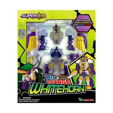Young Toys Super 10 Mix and Change Robot White Horn