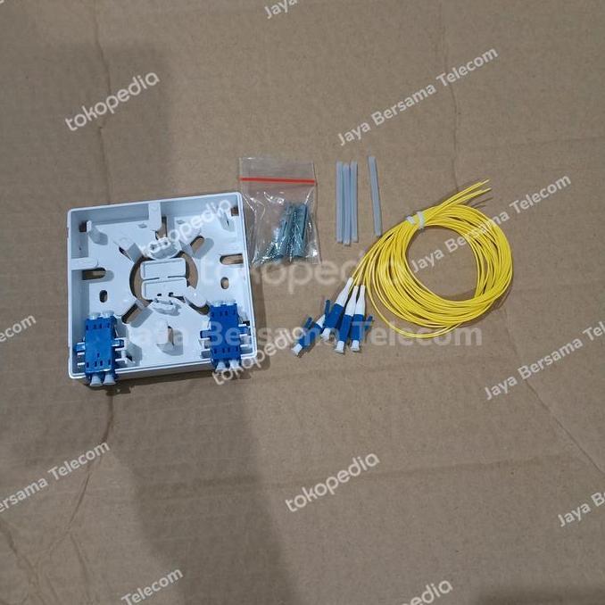 DF389 - Roset FO 4 Core LC-LC Duplex Singlemode Komplit Pigtail+Adapter