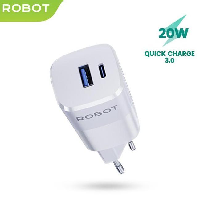 ROBOT Charger RT-F7 Dual Output Port 3A 20Watt - Garansi 1 Tahun
