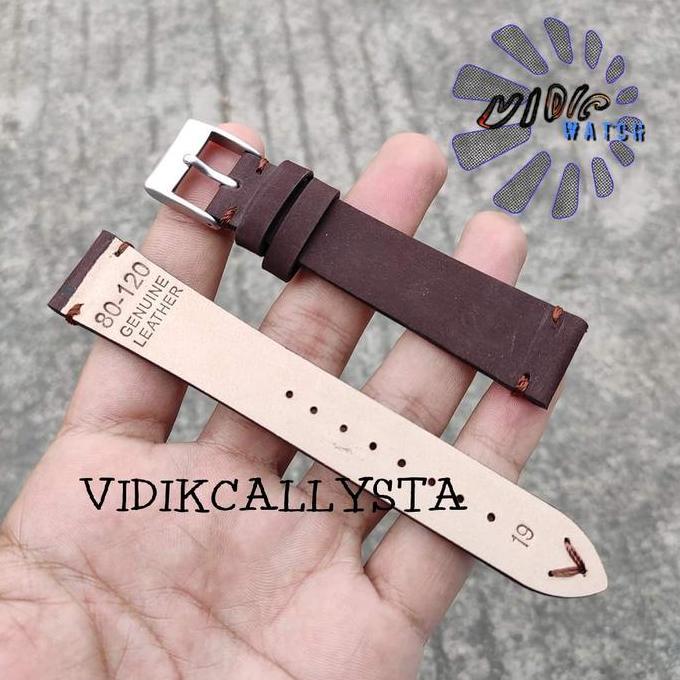 DS192 - Tissot Watch Strap 19mm Tali Jam Tissot Kulit 19mm Drak brown