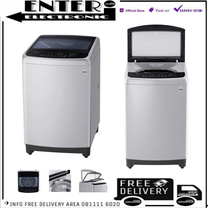 TERBARU - LG TOP LOADING T 2108 VS2M - MESIN CUCI SMART INVERTER 8 KG T2108VS2M