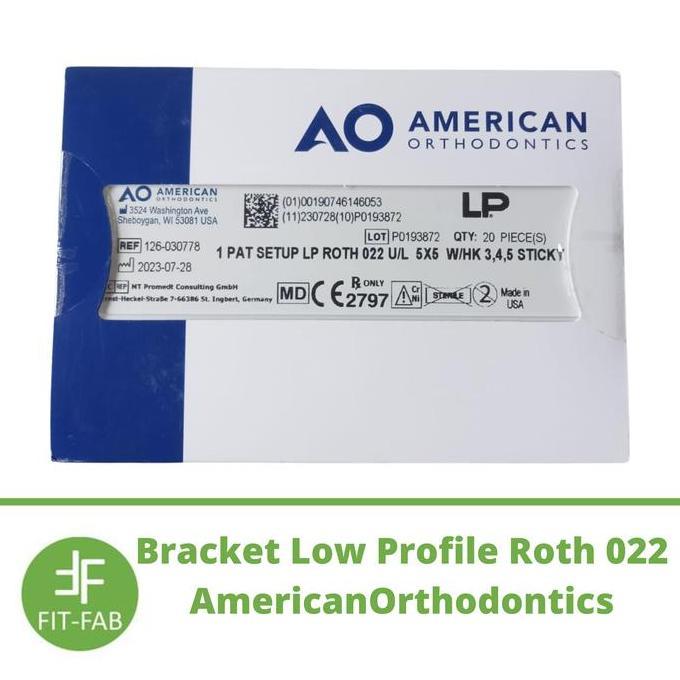 Bracket Low Profile Roth 022 American Orthodontics Ao Original Kualitas Terbaik Harga Termurah