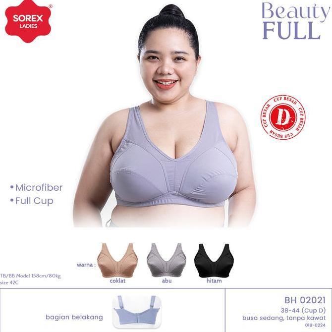 Promo bh bra jumbo sorex 02021 microfiber cup D tanpa kawat COD