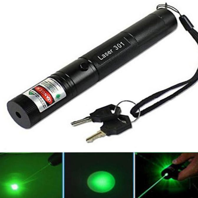 SUPER POWER LASER POINTER GREEN LAZER 1MW 532NM + BATERAI-YL-301 ORIGINAL DAN TERPERCAYA