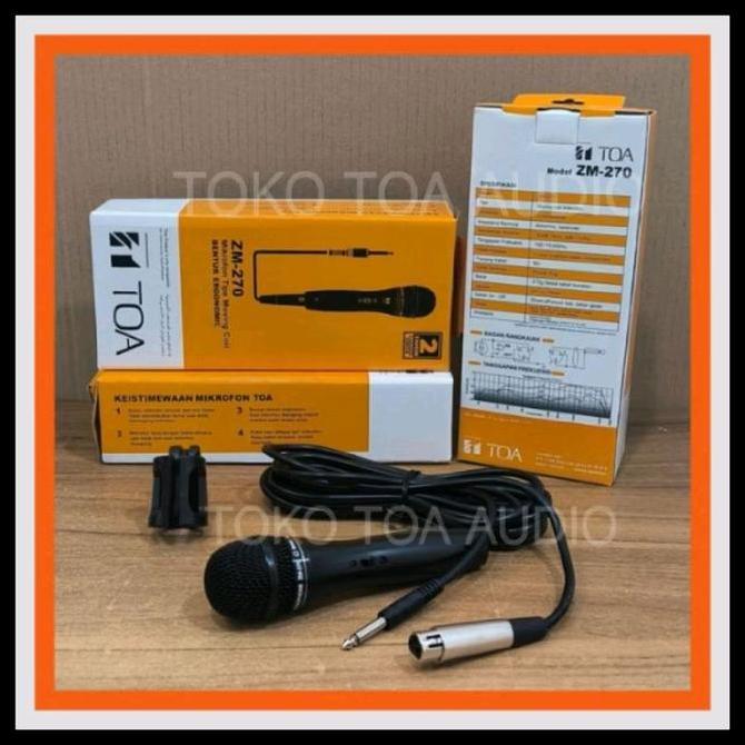 Mic Mikrofon Microphone Toa Kabel ZM-270 Original Original