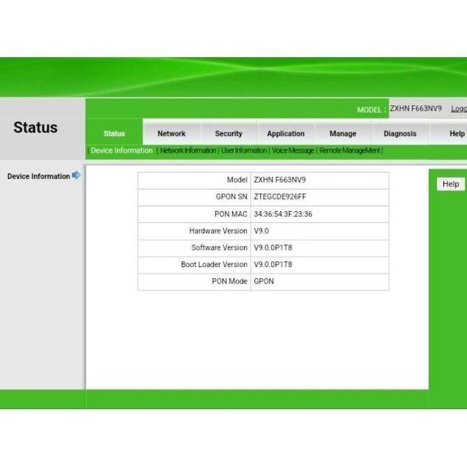ZTE F663nv9 XPON Firmware | GPON EPON Original