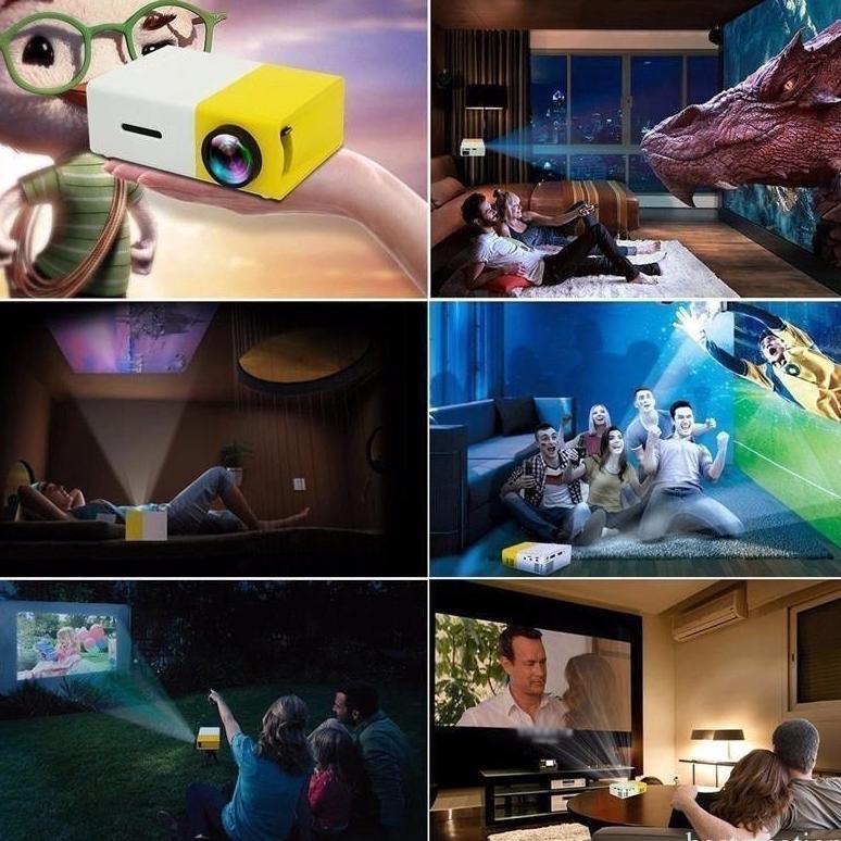 YG300 Proyektor mini Portable Led mini Proyektor hp mini Home Theater HDMI mini Proyektor Proyektor 