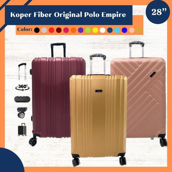 Koper travelling bagasi pesawat luggage besar 28 inch troly Polo roda4