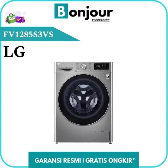 TERBARU - MESIN CUCI LG FRONT LOADING 8.5 KG FV1285S3VS LG FV 1285 S3VS | FV1285