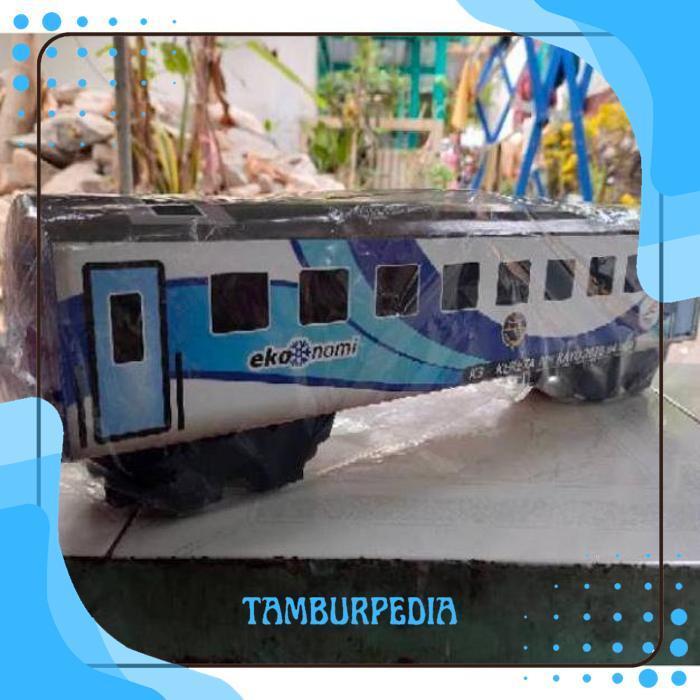er-79 ad-56 Gerbong Kereta Api Ekonomi Krakatau Blue Ice Code 64  - MINIATUR KERETA API KAYU SURABAY
