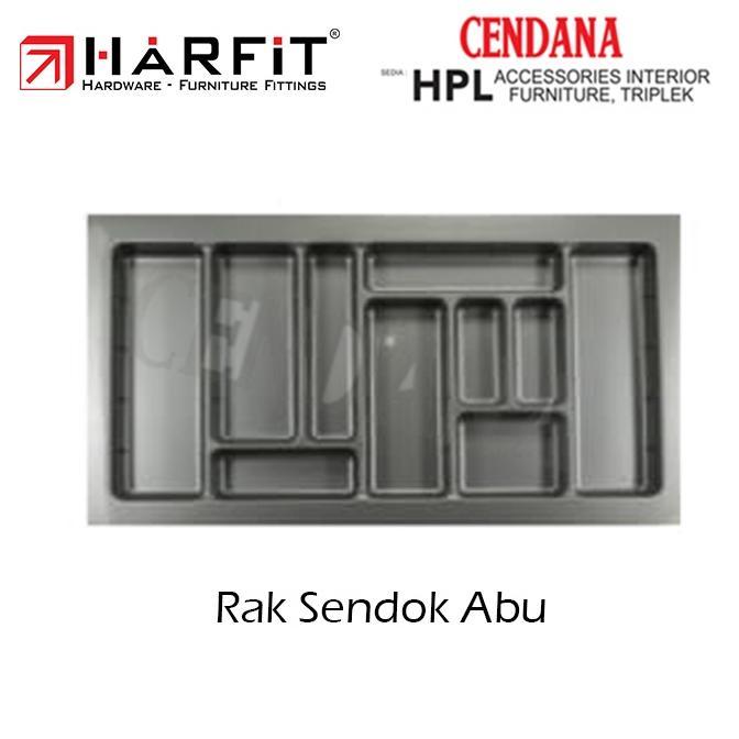 Rak Sendok Abu Plastik Tebal Berbagai Ukuran Sendok