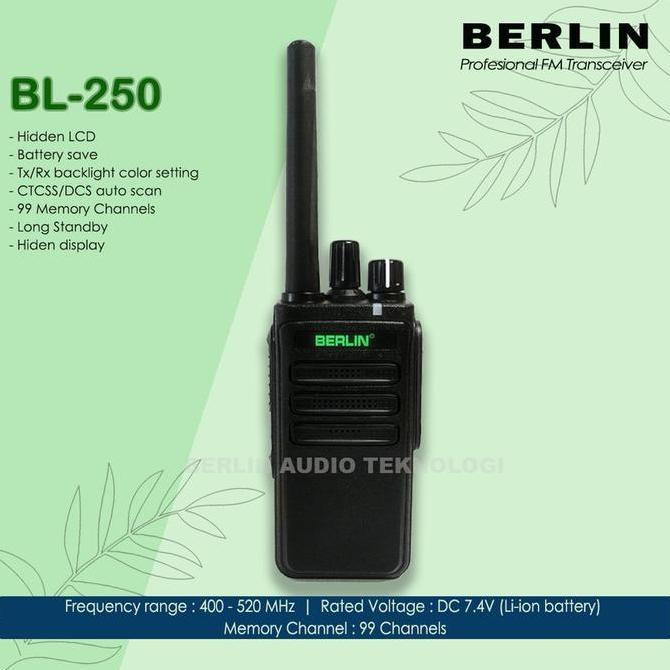 Handy Talkie (HT) Berlin BL 250 Walkie Talkie | Original, Garansi Resmi Original
