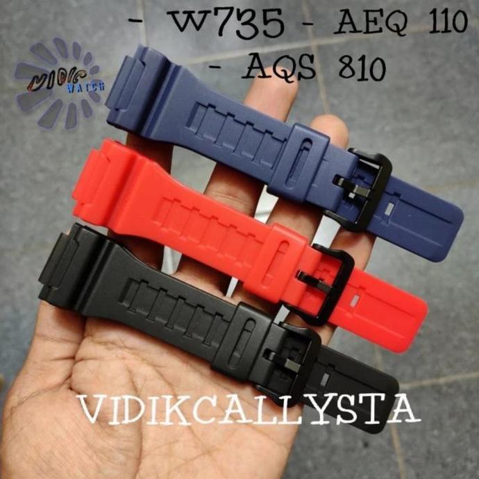 DF202>> STRAP TALI JAM CASIO AEQ 110 W / AQ S810 W / W 735 H ( 811 ) ORIGINAL