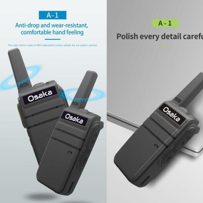 Promo Sale  NEW Radio Komunikasi HT Osaka A1 Handy talky mini walkie talkie 6800mAh Bergaransi Singl