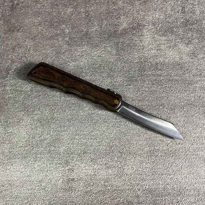 Pisau Saku Lipat Higonokami Vg10 Warikomi Kanekoma 100Mm Walnut Handle