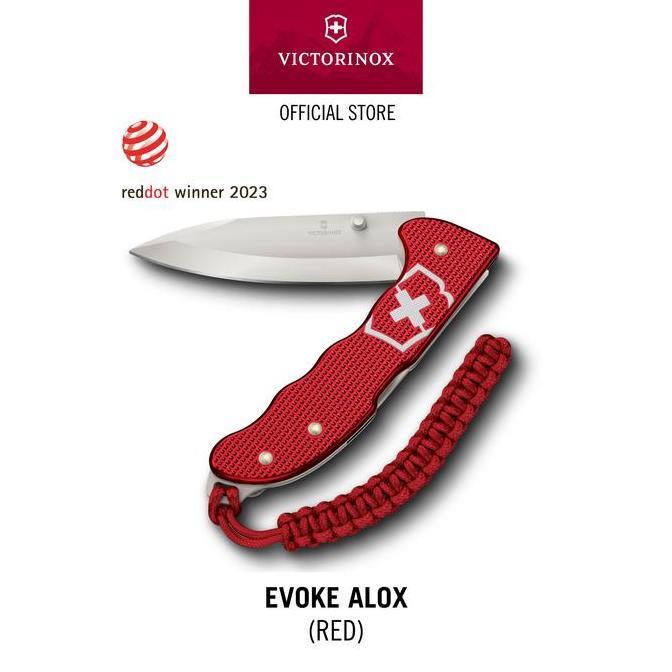 Victorinox Evoke Alox, Red [Pisau Lipat] Swiss Army Knife