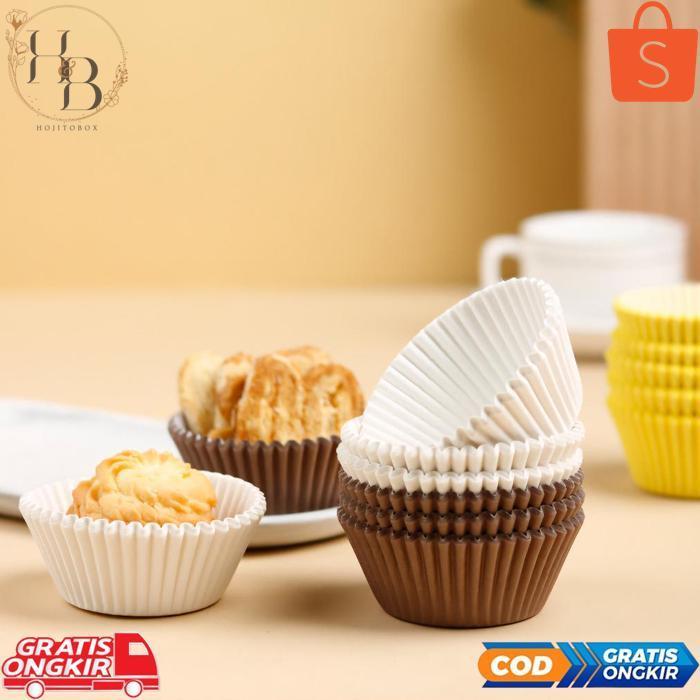 gfd-6 He13 [100 PCS] MINI CUP NASTAR CUP KERTAS KECIL CUP KUE KERING ALAS COOKIES CASES CETAKAN ROTI