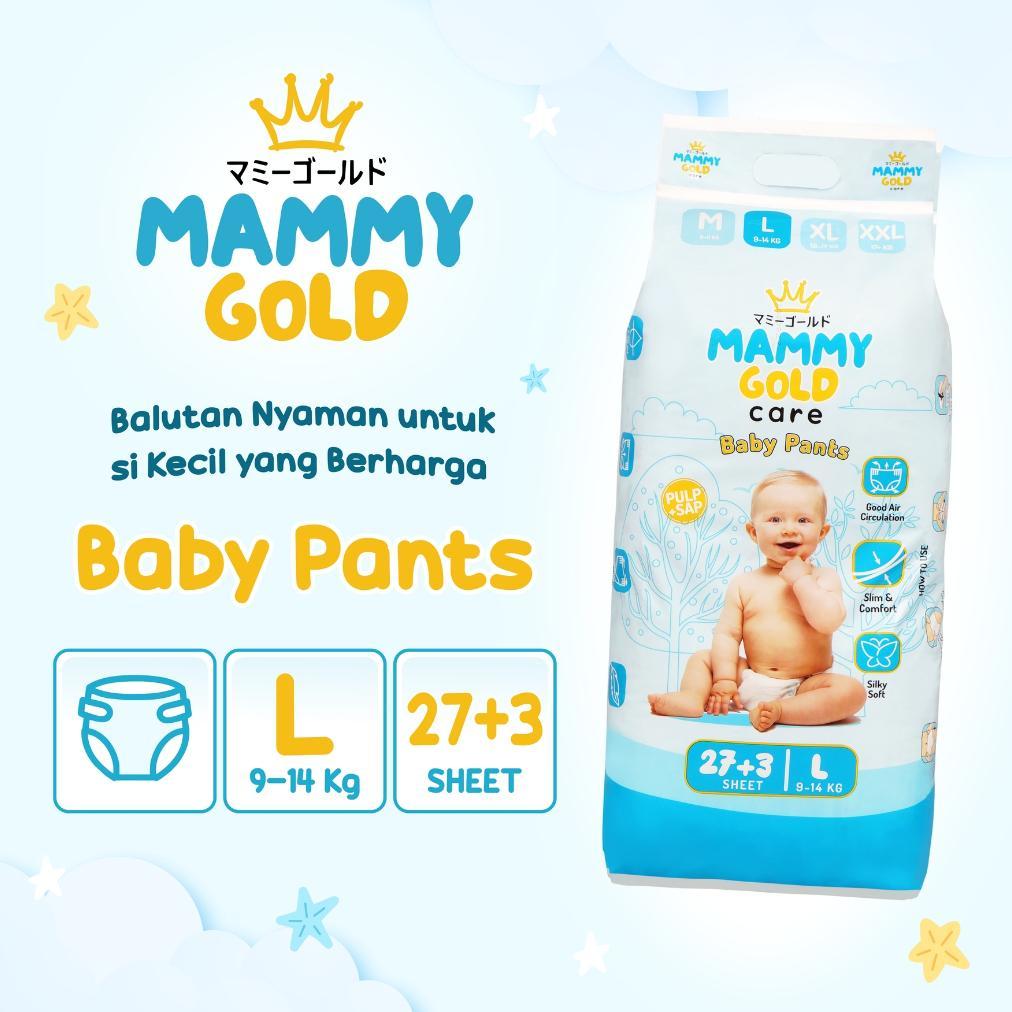 Dw-45 Tgc-1924 Ter-98 Popok Celana Bayi Mammy Gold Baby Diapers Pants Size L30 27+3 Ter-98 Tgc-1924