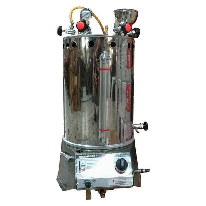 TERBARU Nagamoto SETRIKA UAP NAGAMOTO 25L Tabung Strika Uap 25 Liter Kompor 2 Kepala SElang 10m Cinc
