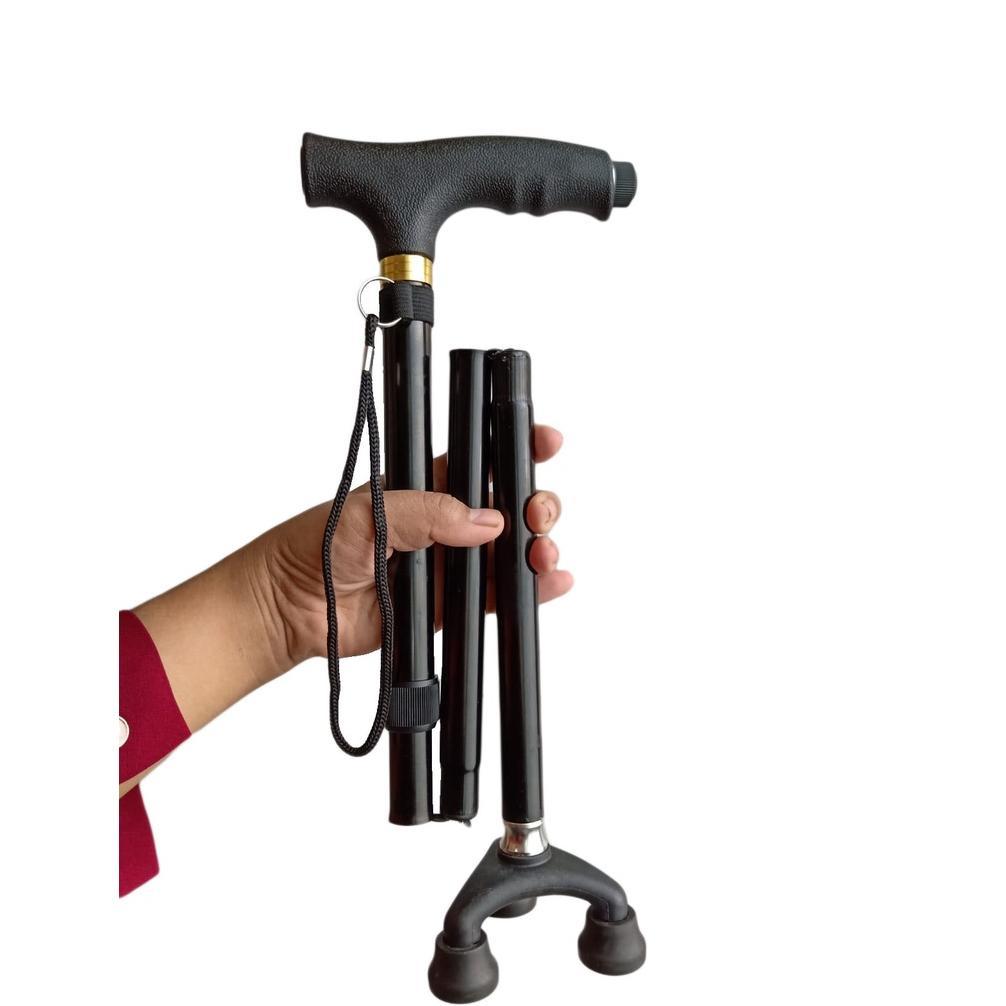 Tongkat lipat kaki 3  Alat bantu jalan tongkat senter kaki tiga manula alat bantu cedera dan disabil
