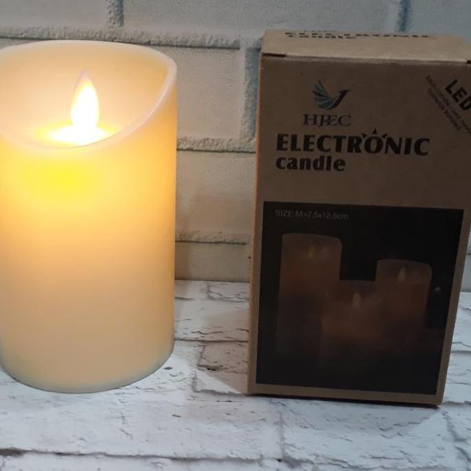 +++++] Lampu Lilin Led Goyang Tinggi 12cm Lilin Elektrik Goyang Lilin Goyang