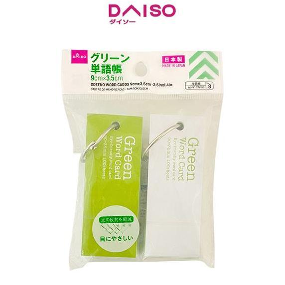 Daiso Green Word Cards 9Cm X 3.5Cm