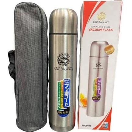 BEBAS ONGKIR - TERMOS TREMOS STAINLESS STEEL 1000 ML FREE TAS TERMOS TUMBLER AIR PANAS ES KECIL MINI